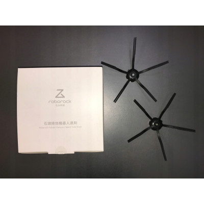 Szczotki boczne do Roborock S5 Max, S6, S7, S7 MaxV, Q7 Max, czarne - 2 sztuki (oryginał)