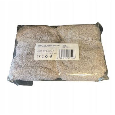 Mop, szmatka, ścierka z mikrofibry do Hobot 188, 198, 388, szara - 12 sztuk (oryginał)